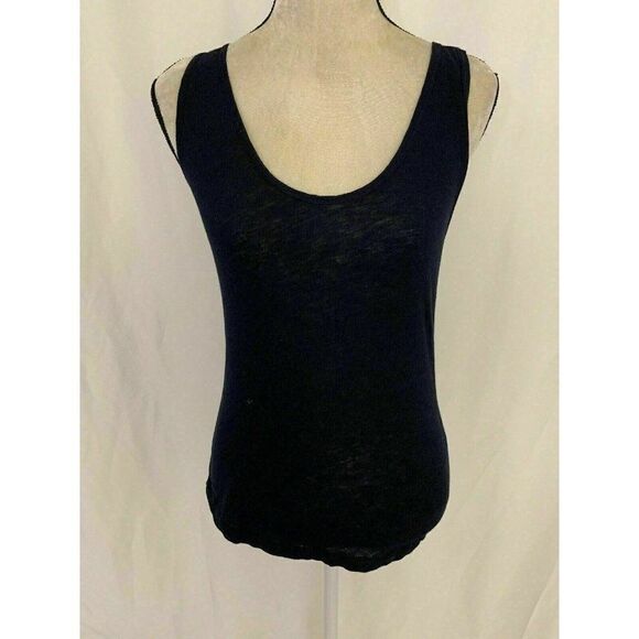 J Crew Midnight Dark Blue Scoop Neck tank top - Picture 1 of 7